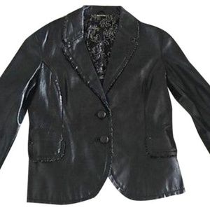 Boutique Leather Blazer Jacket